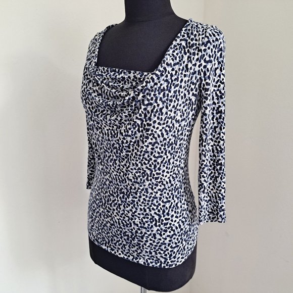 Michael Kors Tops - Michael Kors Print Top Long Sleeve Cowl Neck Size P/M Great Condition